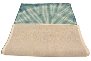 Dark Teal Tie-Dye 5X8 Hand-Tufted Modern Rug
