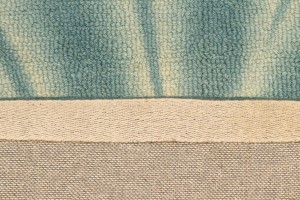 Dark Teal Tie-Dye 5X8 Hand-Tufted Modern Rug