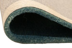 Dark Teal Tie-Dye 5X8 Hand-Tufted Modern Rug