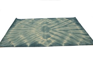 Dark Teal Tie-Dye 5X8 Hand-Tufted Modern Rug