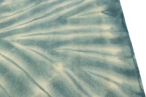 Dark Teal Tie-Dye 5X8 Hand-Tufted Modern Rug