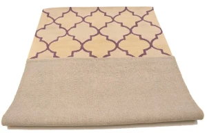 Cream & Purple Trellis 5X8 Hand-Tufted Modern Rug