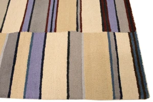 Multicolored Stripes 5X8 Hand-Tufted Modern Rug