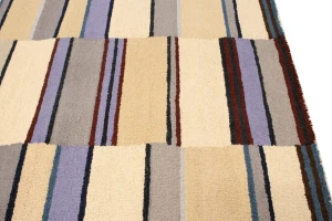 Multicolored Stripes 5X8 Hand-Tufted Modern Rug