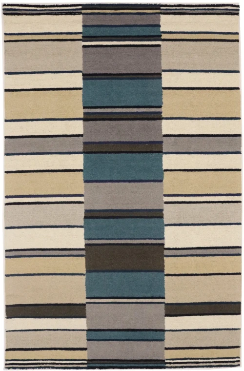 Multicolored Stripes 5X8 Hand-Tufted Modern Rug