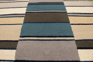 Multicolored Stripes 5X8 Hand-Tufted Modern Rug