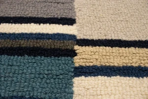Multicolored Stripes 5X8 Hand-Tufted Modern Rug