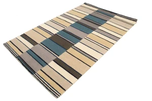Multicolored Stripes 5X8 Hand-Tufted Modern Rug