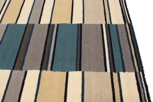 Multicolored Stripes 5X8 Hand-Tufted Modern Rug