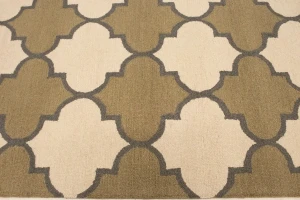 Cream & Beige Trellis 5X8 Hand-Tufted Modern Rug