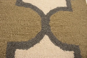 Cream & Beige Trellis 5X8 Hand-Tufted Modern Rug