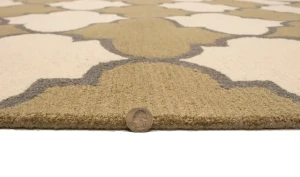 Cream & Beige Trellis 5X8 Hand-Tufted Modern Rug