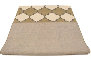 Cream & Beige Trellis 5X8 Hand-Tufted Modern Rug