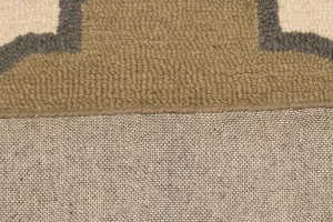 Cream & Beige Trellis 5X8 Hand-Tufted Modern Rug