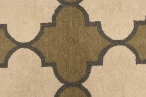 Cream & Beige Trellis 5X8 Hand-Tufted Modern Rug