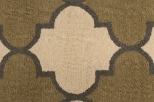 Cream & Beige Trellis 5X8 Hand-Tufted Modern Rug