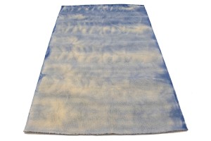Blue Tie-Dye 5X8 Hand-Tufted Modern Rug