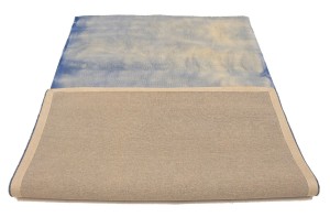 Blue Tie-Dye 5X8 Hand-Tufted Modern Rug