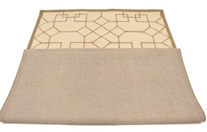 Cream & Brown Geometric 5X8 Hand-Tufted Modern Rug