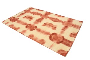 Rusty Red Cream Tie-Dye 5X8 Hand-Tufted Modern Rug