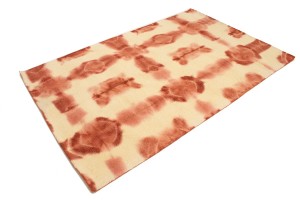 Rusty Red Cream Tie-Dye 5X8 Hand-Tufted Modern Rug