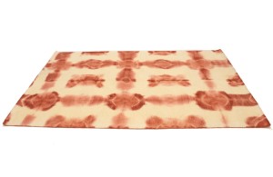 Rusty Red Cream Tie-Dye 5X8 Hand-Tufted Modern Rug