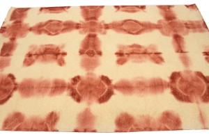 Rusty Red Cream Tie-Dye 5X8 Hand-Tufted Modern Rug