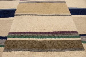 Multicolored Stripes 5X8 Hand-Tufted Modern Rug