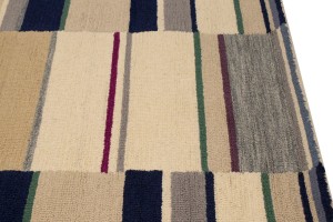 Multicolored Stripes 5X8 Hand-Tufted Modern Rug