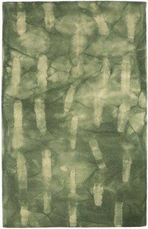 Hunter Green Tie-Dye 5X8 Hand-Tufted Modern Rug