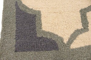 Cream & Gray Trellis 5X8 Hand-Tufted Modern Rug