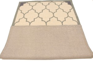 Cream & Gray Trellis 5X8 Hand-Tufted Modern Rug