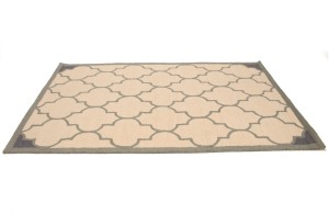Cream & Gray Trellis 5X8 Hand-Tufted Modern Rug