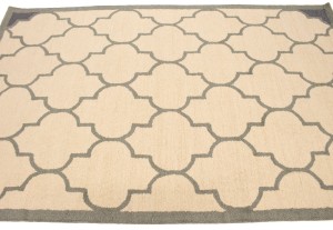 Cream & Gray Trellis 5X8 Hand-Tufted Modern Rug