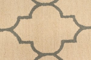 Cream & Gray Trellis 5X8 Hand-Tufted Modern Rug