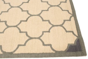 Cream & Gray Trellis 5X8 Hand-Tufted Modern Rug
