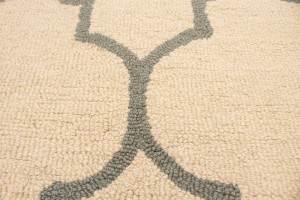 Cream & Gray Trellis 5X8 Hand-Tufted Modern Rug