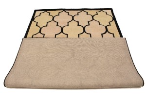 Cream & Black Trellis 5X8 Hand-Tufted Modern Rug