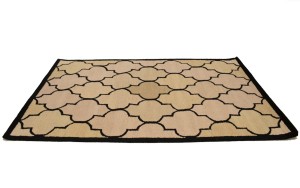 Cream & Black Trellis 5X8 Hand-Tufted Modern Rug