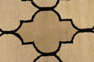 Cream & Black Trellis 5X8 Hand-Tufted Modern Rug