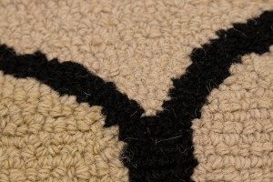 Cream & Black Trellis 5X8 Hand-Tufted Modern Rug