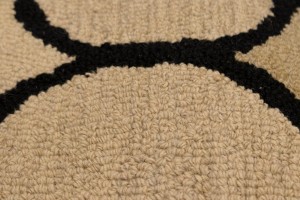 Cream & Black Trellis 5X8 Hand-Tufted Modern Rug