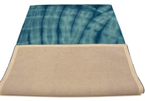 Ocean Blue Tie-Dye 5X8 Hand-Tufted Modern Rug