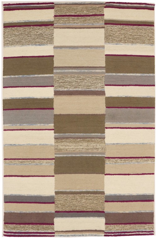 Multicolored Stripes 5X8 Hand-Tufted Modern Rug