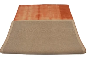 Coral Red Tie-Dye 5X8 Hand-Tufted Modern Rug