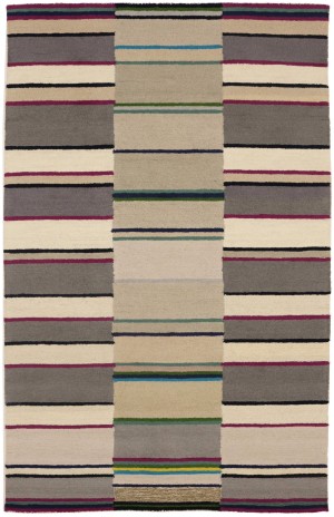 Multicolored Stripes 5X8 Hand-Tufted Modern Rug