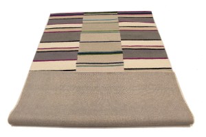Multicolored Stripes 5X8 Hand-Tufted Modern Rug