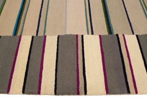 Multicolored Stripes 5X8 Hand-Tufted Modern Rug
