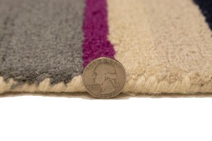 Multicolored Stripes 5X8 Hand-Tufted Modern Rug