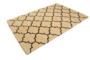 Cream Trellis 5X8 Hand-Tufted Modern Rug